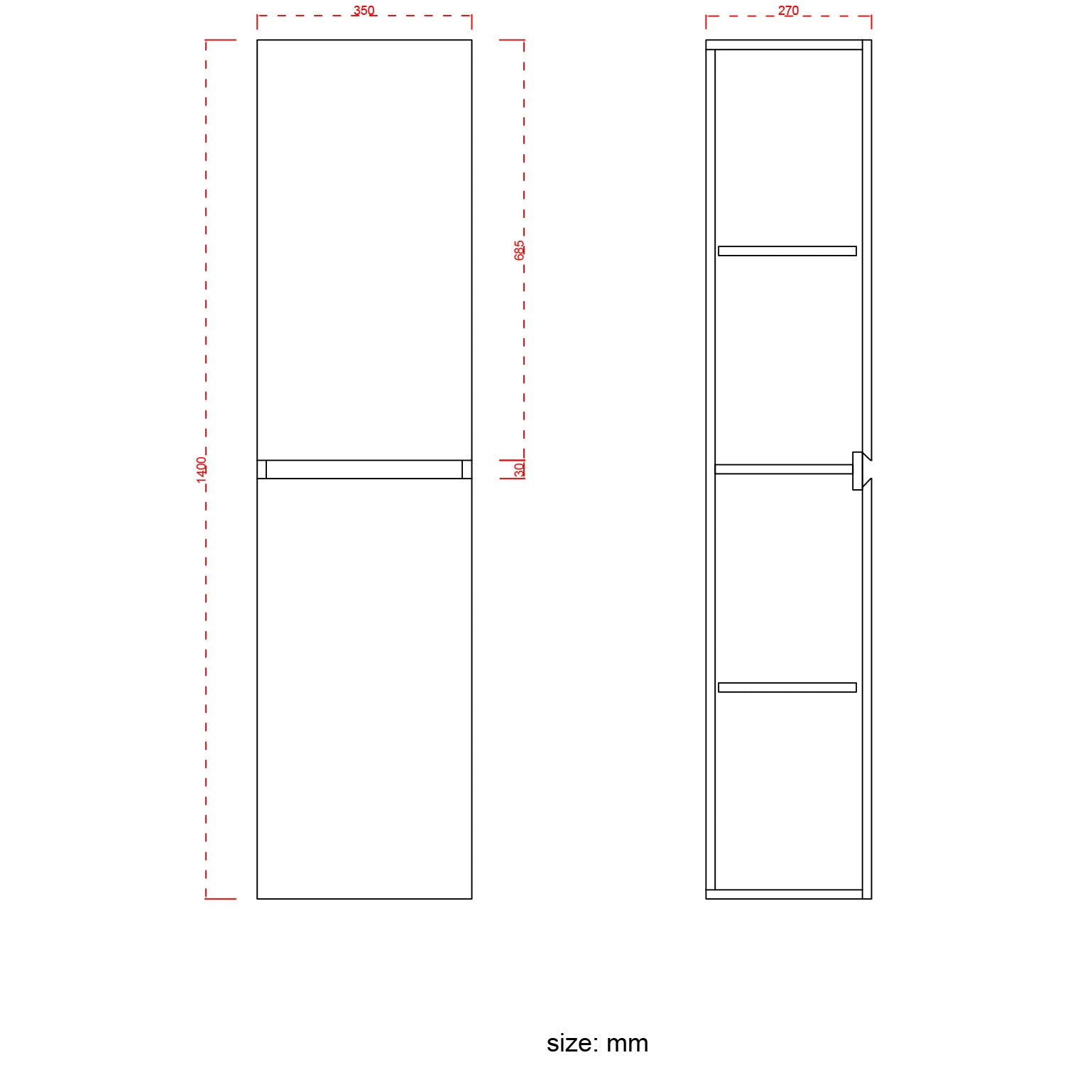 Badmeubelset AVALON 80 cm - Met Kolomkast - Wastafel Zwart - Mat Zwart - lomazoo.com