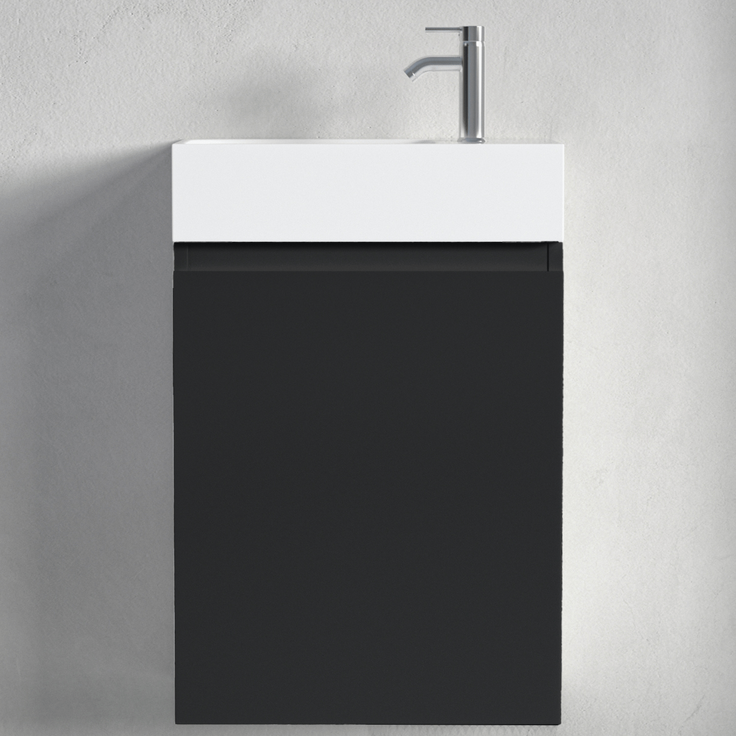 MALIBU Mat Zwart - Wastafel Wit - lomazoo.com